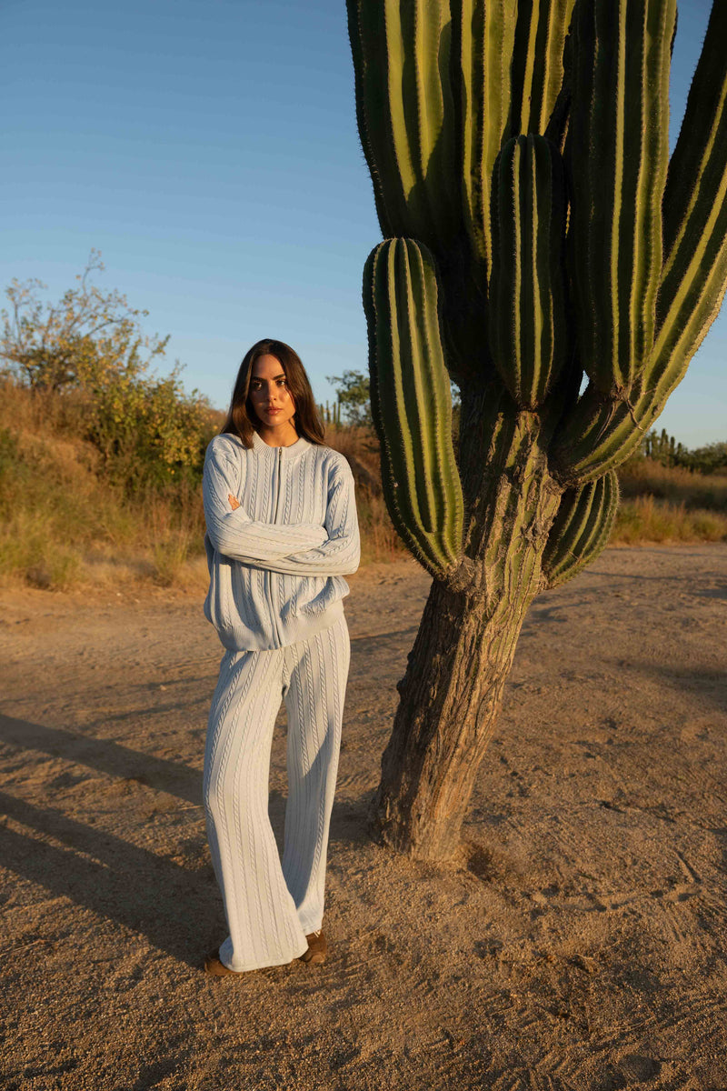 BABY BLUE KNIT SWEATER