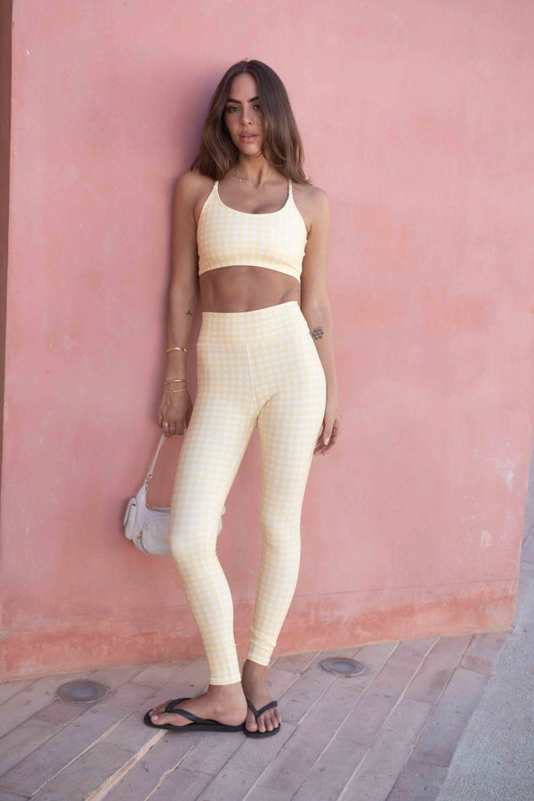 CHECKERED YELLOW LEGGING