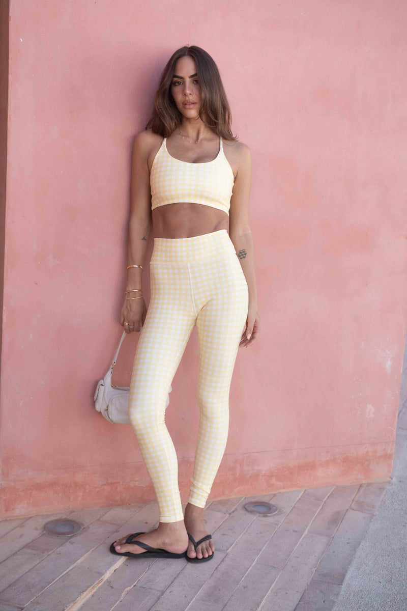 CHECKERED YELLOW LEGGING
