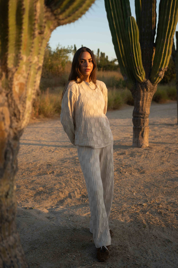 ALMOND KNIT PANTS