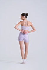 CHECKERED LILAC SHORT