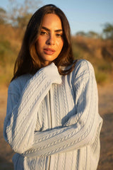 BABY BLUE KNIT SWEATER