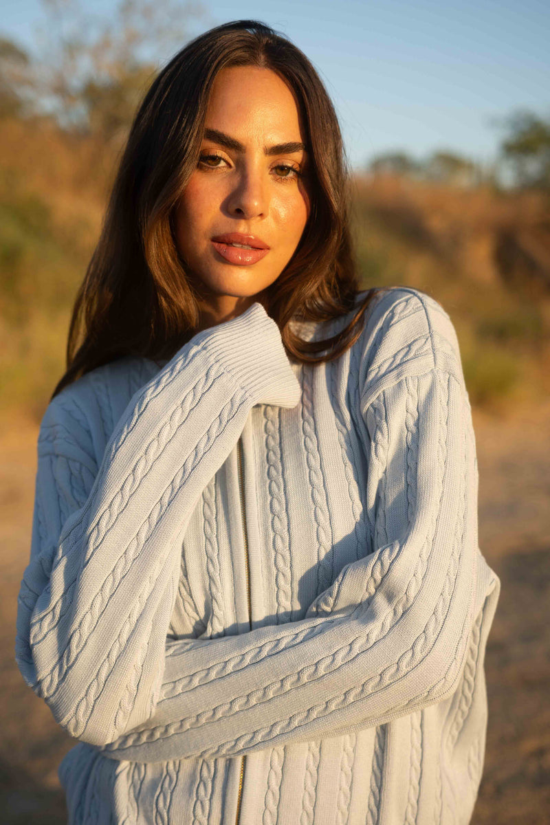 BABY BLUE KNIT SWEATER