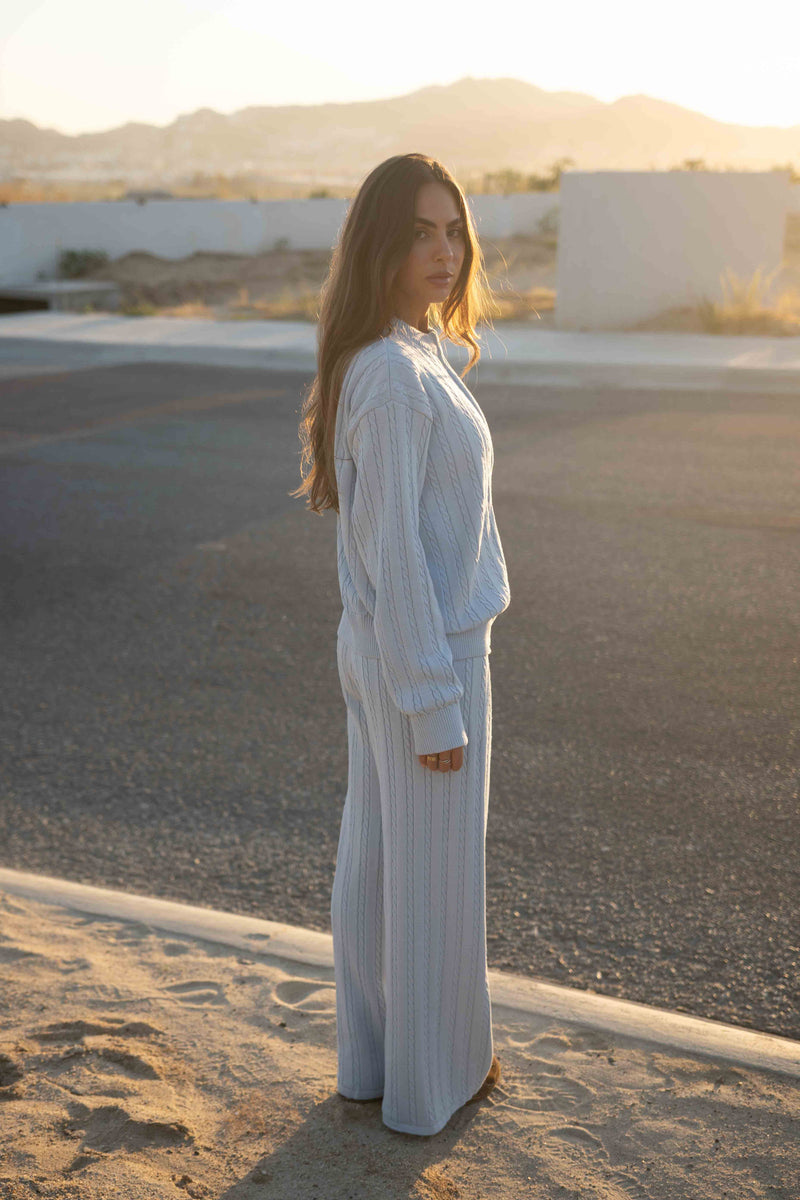 BABY BLUE KNIT SWEATER