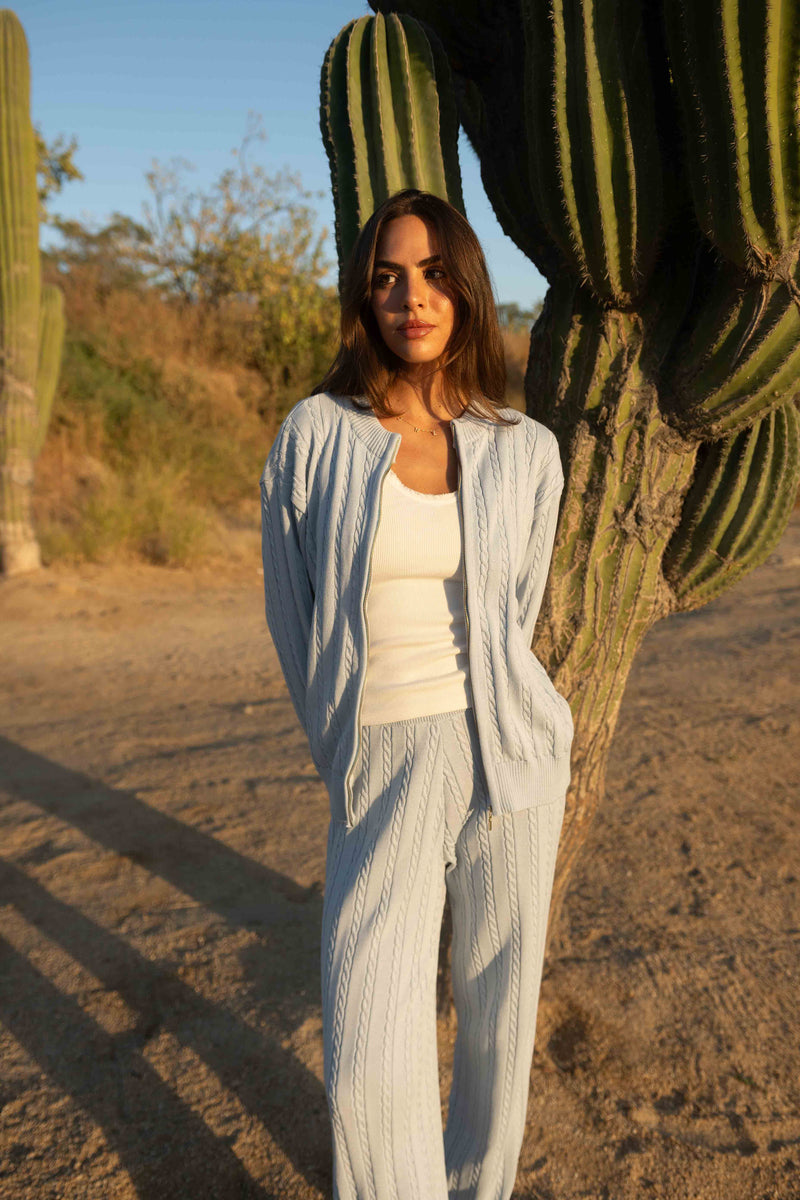 BABY BLUE KNIT SWEATER