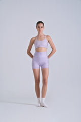 CHECKERED LILAC SHORT