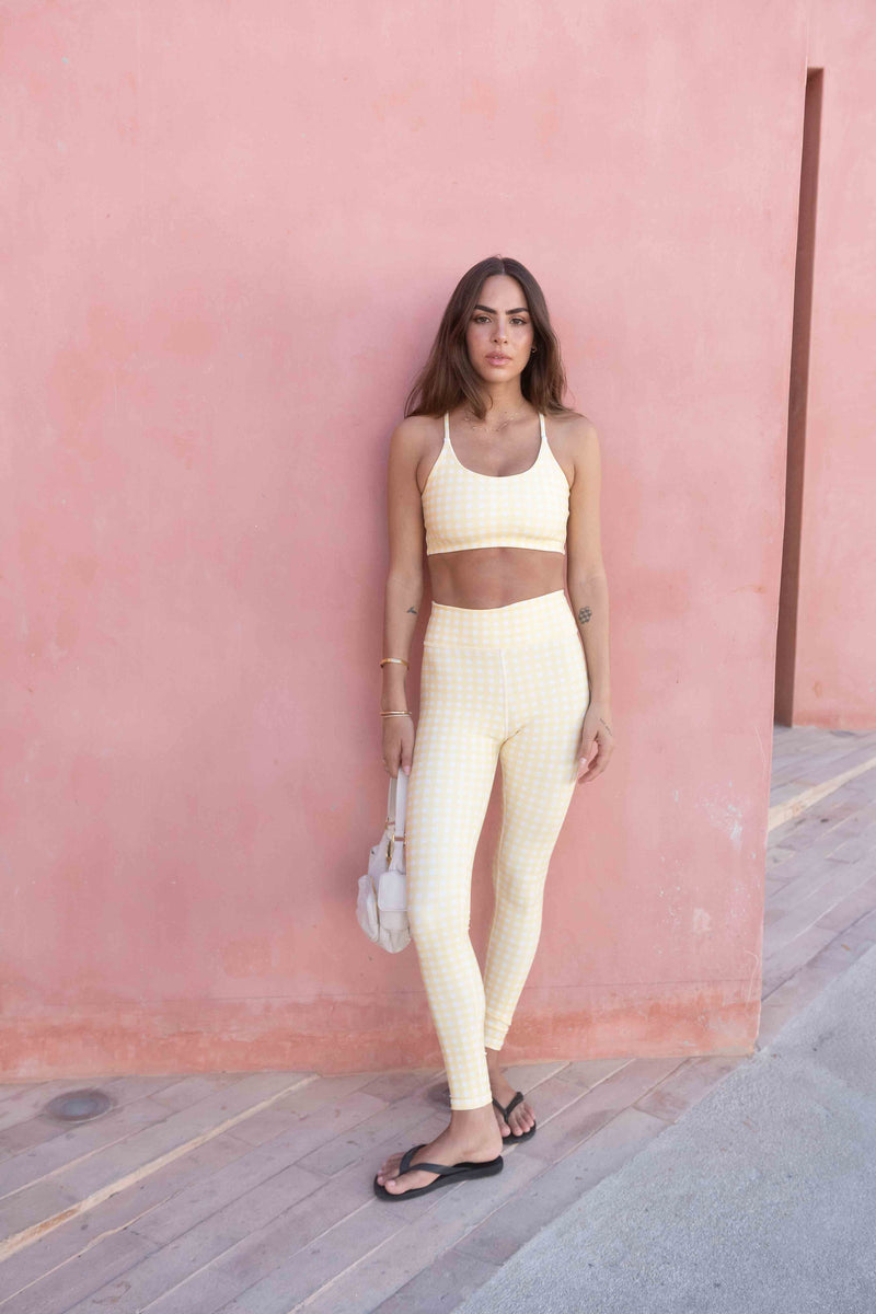 CHECKERED YELLOW LEGGING
