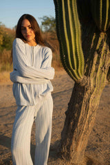 BABY BLUE KNIT SWEATER